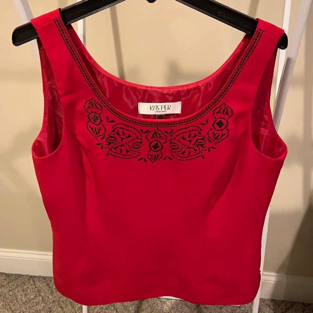 Kasper size small red blouse